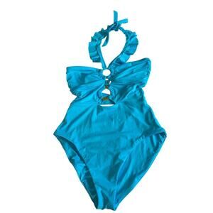 Soluna Swim Standard Buckle Up One Piece Bandeau Swimsuit Large
